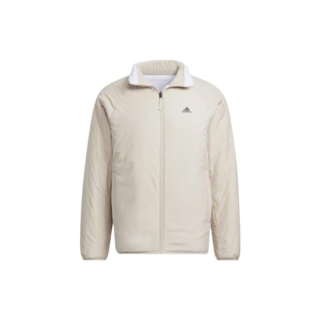 Adidas Colorblock Logo Print Reversible Stand Collar Long Sleeve Jacket Men Jacket Off-White IT8710