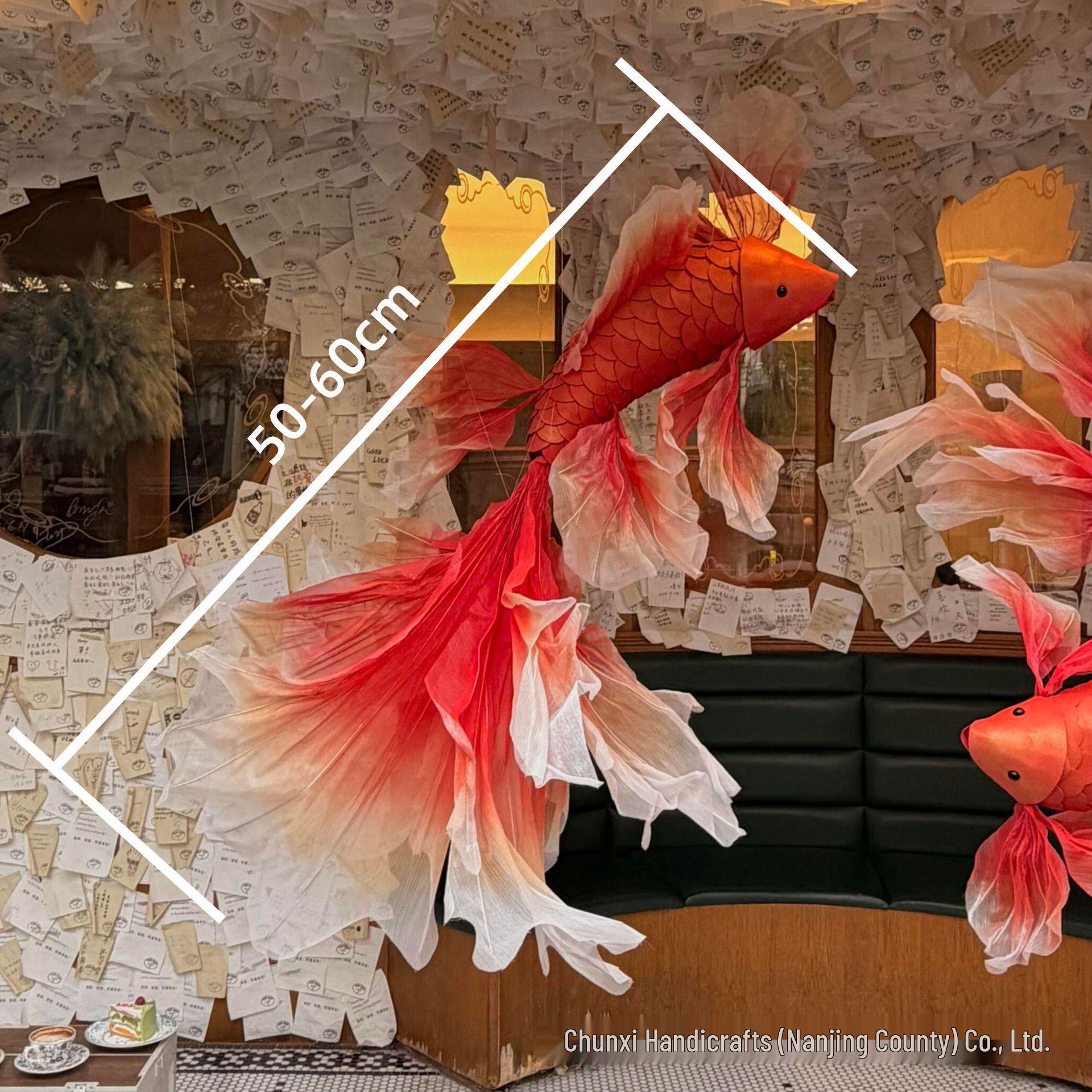 Large Chinese Red Koi Fish New Year Decoration Hanging Display