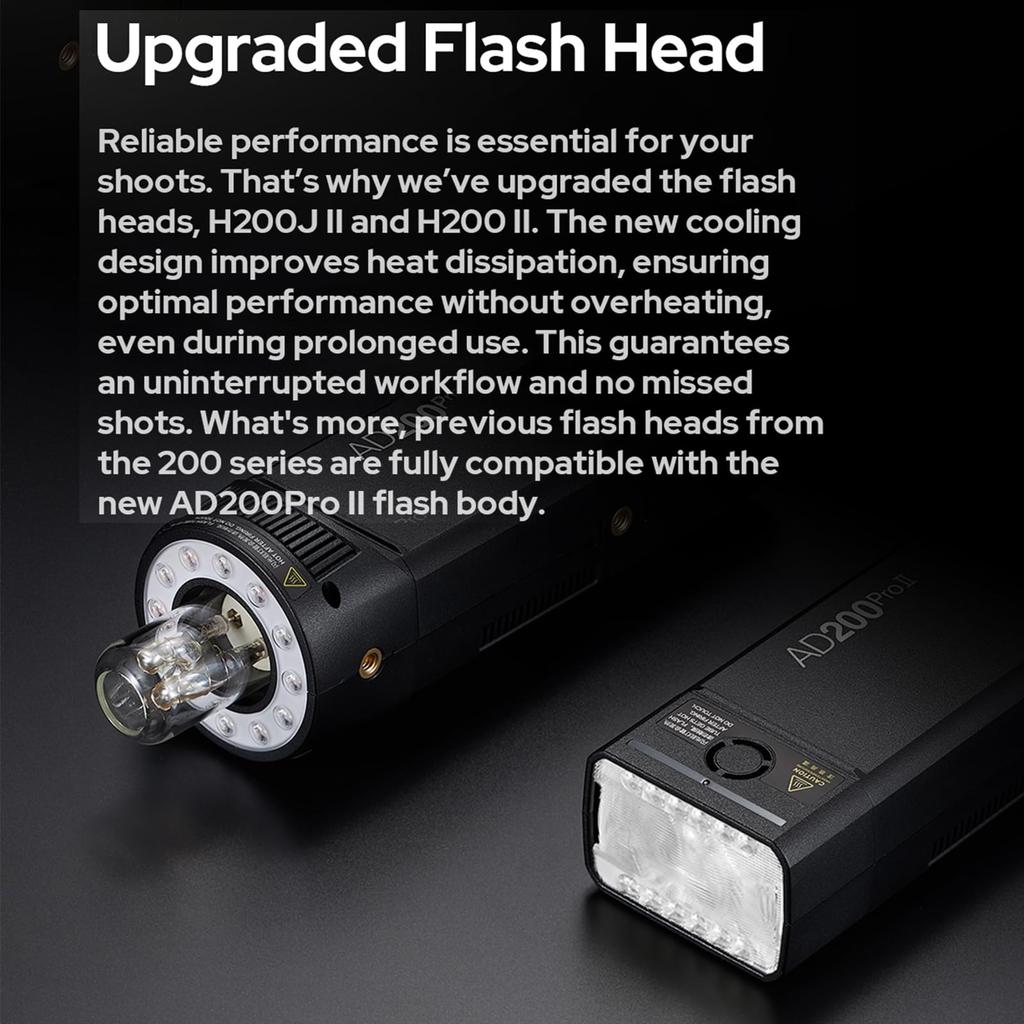Authorized Dealer Japanese Instruction GODOX AD200 Pro II AD200Pro II Flash Strobe Sync with X3 LED Modeling Second Recycle Group Indicator [Godox &