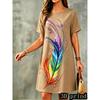 Cute Cartoon Short-Sleeved Nightdress For Girls Women  Summer Autumn Cool Comfortable Home Wear Pajama Dress
