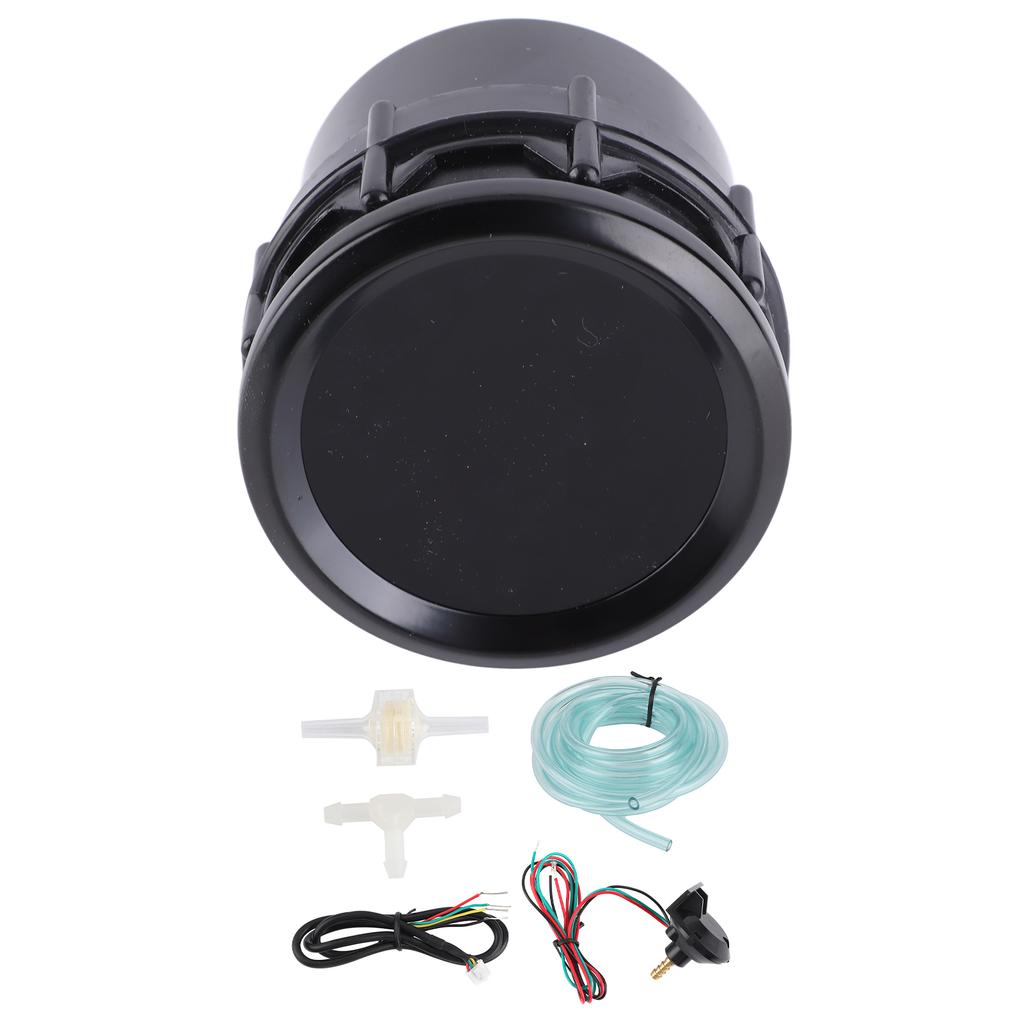 2in 12V Turbo Boost Meter ?30?30PSI Measuring Range Pressure Gauge White Light Universal