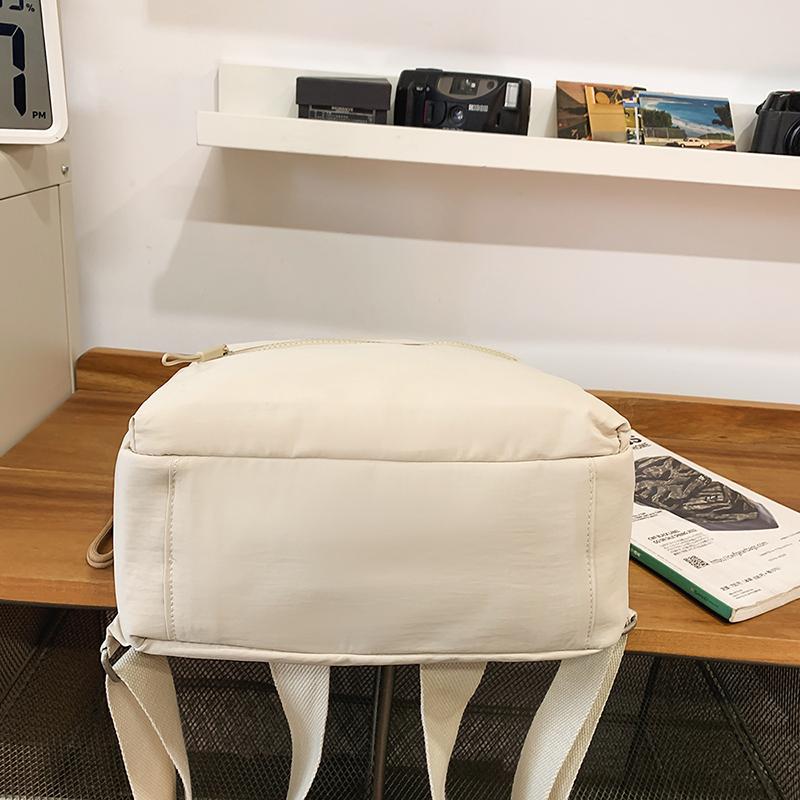 Školní batoh ve stylu college Dámský jednobarevný velkokapacitní batoh na dojíždění Pánský lehký batoh