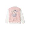 Vans Comfortable Color Block Baseball Collar Long Sleeve Jacket Kids jackets Pink White VN000KJBCHN