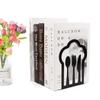 Tableware Hollow creative Bookends Personality Desktop Office Table Ornament Retractable Book Support Stationery Supplies