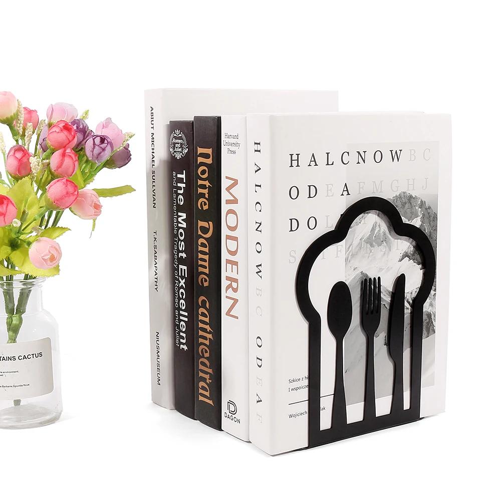 Tableware Hollow creative Bookends Personality Desktop Office Table Ornament Retractable Book Support Stationery Supplies
