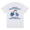 Born To Dilly Dally Graphic T-shirts Funny Retro Relaxed Cotton Meme T Shirt Men Women's Retro