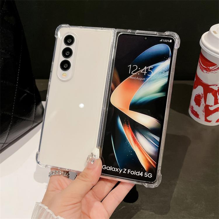 Applicabile a custodia protettiva anti-caduta a quattro angoli per telefono pieghevole Samsung Fold7 Samsung Flip4 trasparente W22 custodia protettiva W24Flip