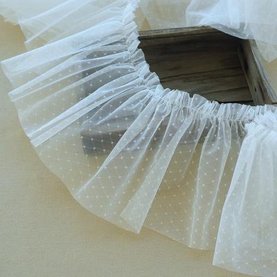 Tendință DIY Plasă Lărgită Fir Brodat Puncte Tulle Dantelă Material Pentru Haine Femei Copii Accesorii Ornamente Fund Fustă Pufoasă
