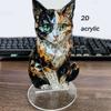 Collezione di Figure Animali Carine Fatte a Mano Cane Gatto Sculture Decorative Durevoli in Vetro Opere d'Arte Acriliche per Arredamento Casa Ufficio