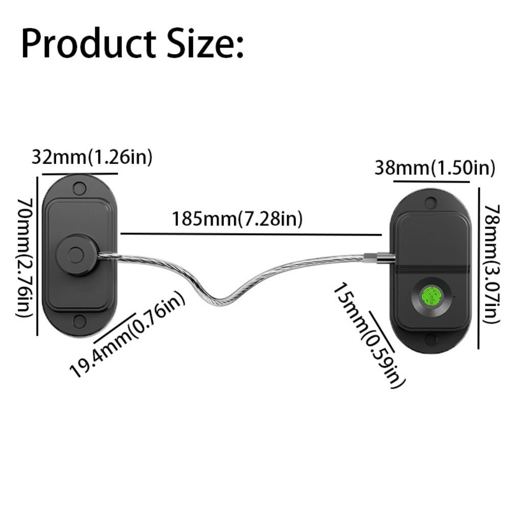 

Защита безопасности Перезаряжаемый замок с отпечатком пальца Замок для шкафчика Защита от детей