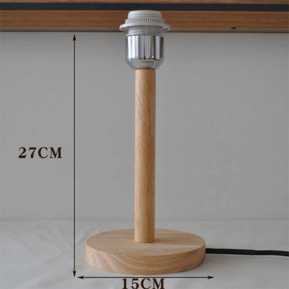 Universal Solid Wood Lamp Base Holder E27 On Off Switch Table Lamp Holder EU Plug Bedside Lamp Holder Study Room