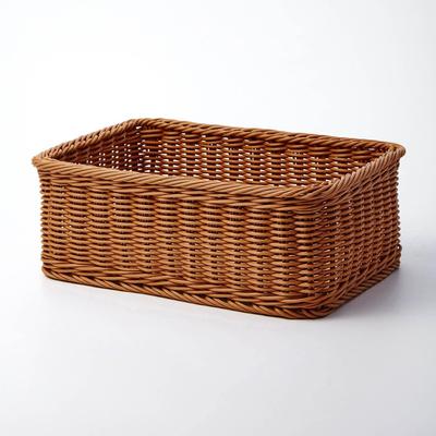 Belle Maison Washable Rattan-Style Storage Basket for Laundry Storage, Large, 38 X 27 X 14 Cm