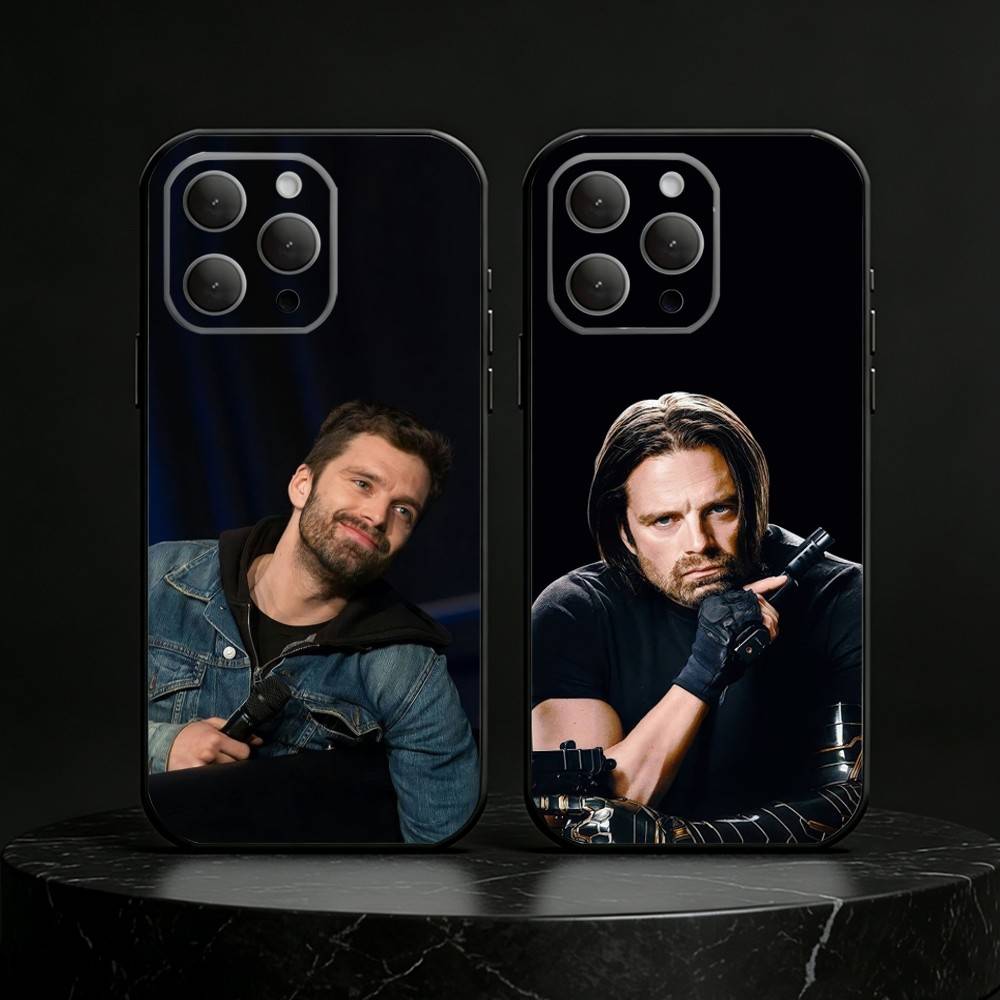 Actor S-Sebastian Stan Phone Case For iPhone 17,16,15,14,13,12,11 Plus,Pro Max,SE4Soft Silicone Black Cover