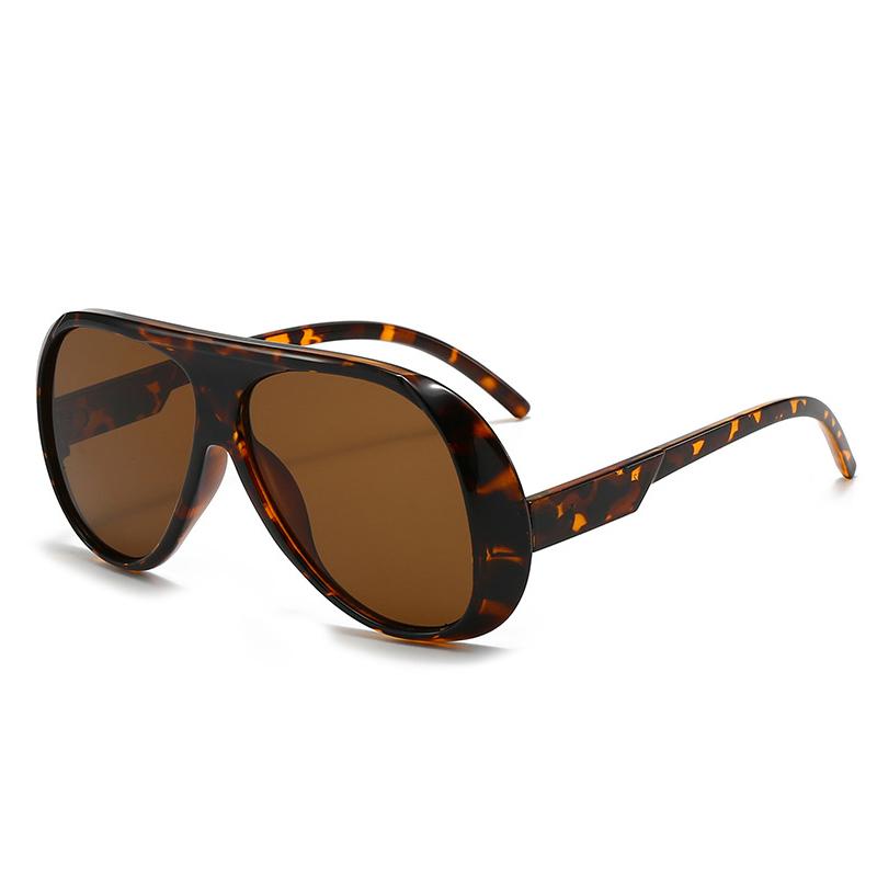 SHAUNA Modische Übergroße Piloten Sonnenbrille Retro Gradient Spiegel Gläser UV400 Damen Sonnenbrillen