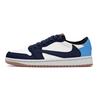 Travis Scott x Air Jordan 1 Travis Scott X AJ1 Low Samarbeid, Obsidian Slitesterk Slitesterk DZ4137-700(Team1036- )