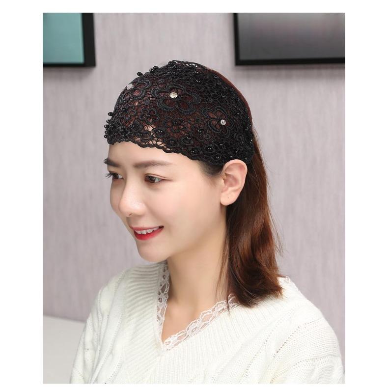 Fascia per Capelli Larga con Perle, Copricapo Grigio, Accessori per Capelli, Viso di Bambina, Lavaggio del Viso, Sport, Casual, Copricapo Chiuso, Tiara