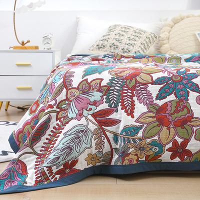 Couverture Boho 200x230cm Couverture en gaze de coton pur pour lit Housse de couette Couverture d'été Décoration d'intérieur Grandes couvertures de lit Toutes saisons