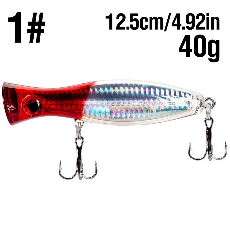 Big Popper Wobbler Angelköder Schwimmender Köder 12Cm 40G Topwater Köder Whopper Salzwasserköder Isca Künstliche Hecht Tackle
