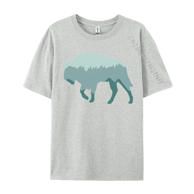 Tops Tees Silhouette Forest Mountains Tshirt Black Fashion Cotton Mens T Shirt Camisas Basicas Hombre S