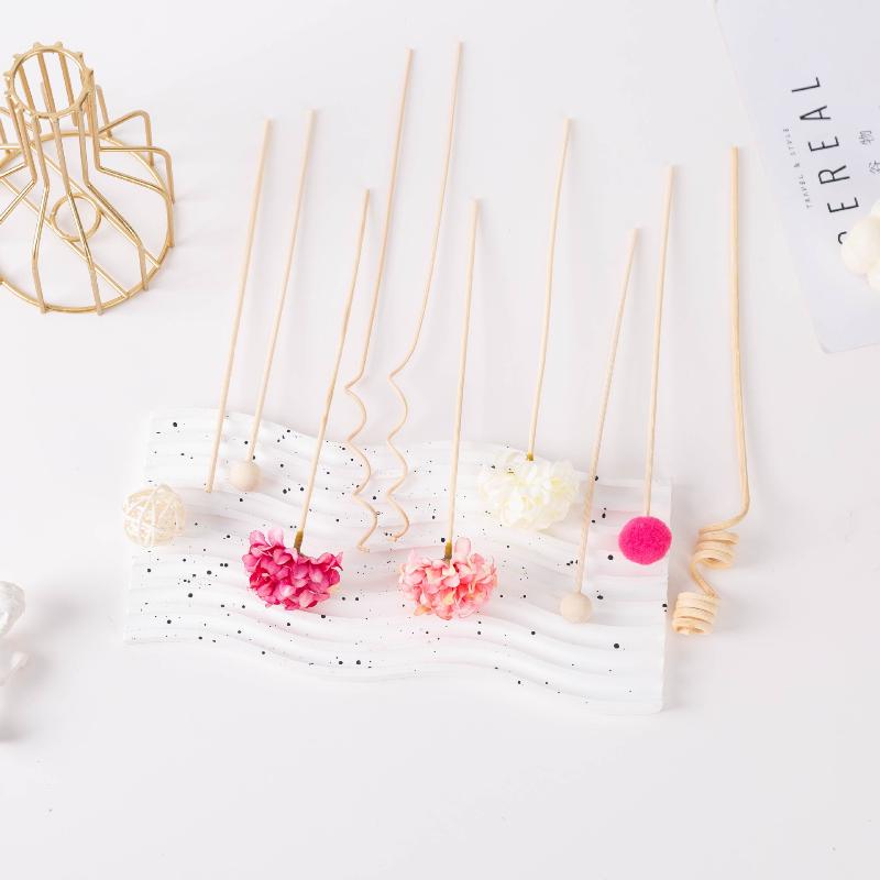 Y 10pcs/set Pink Hydrangea Flower Rattan Sticks Rose Lavender Jasmine Fireless Fragrances Reed Diffuser Stick DIY Home Decor