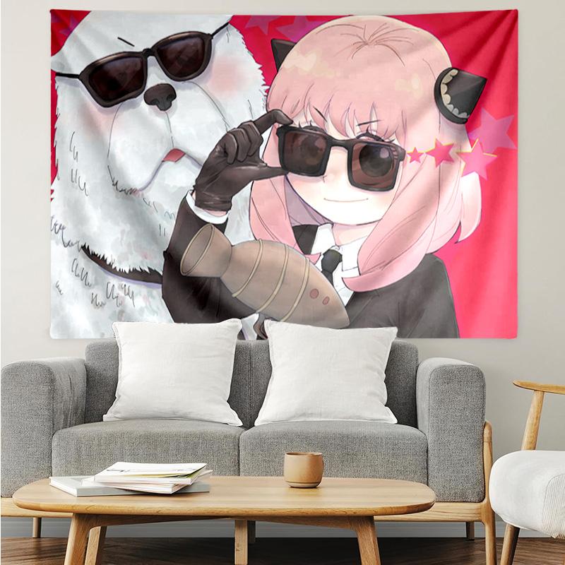 1PC Cute Anime Spy Famliy K-pop Music Group Tapestry Accessories for Bedroom,Livingroom, Dormitory Room Wall Decor Fan Birthday Gifts