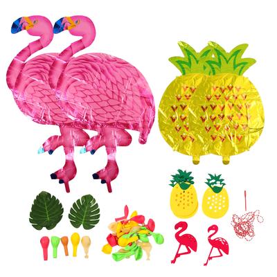 Hawaii Flamingo Ananas Balon Seti Yaz Partisi Dekorasyonu Düğün Partisi için Balon Seti