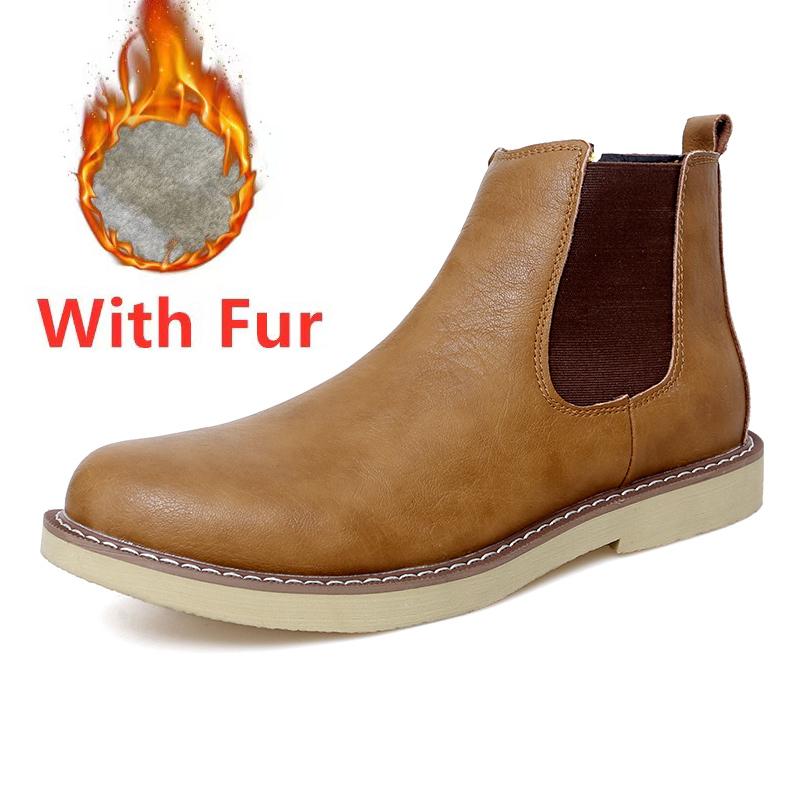 Vente Chaude Bottines Simples pour Homme Style Britannique Bottines Chelsea pour Homme Chaussures Montantes pour Homme Chaussures de Mode Confortables pour Homme