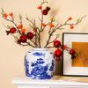 Blue and White Porcelain Antique Vase: Chinese Ornamental Jar for Home or Study Display