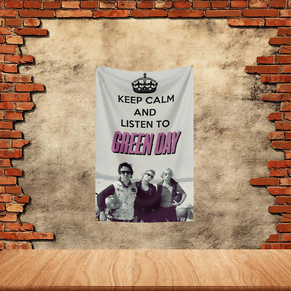 Green Day Band Party Flagge Polyester Bedruckte Fahne Banner Wandteppich für Garten Garage Dekoration Konzert Flagge