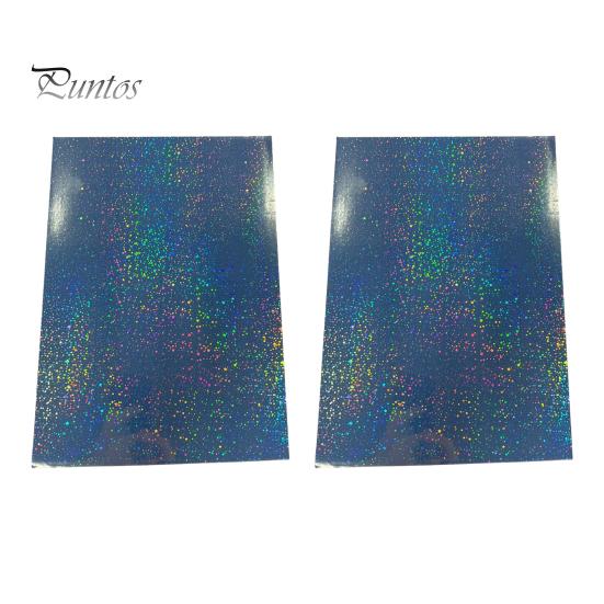 Holographic Vinyl for DIY Projects 2PCS Laminating Film, with Rainbow Shimmering Effect, Waterproof Festive Effect Sheets Scratch-Proof Precoated