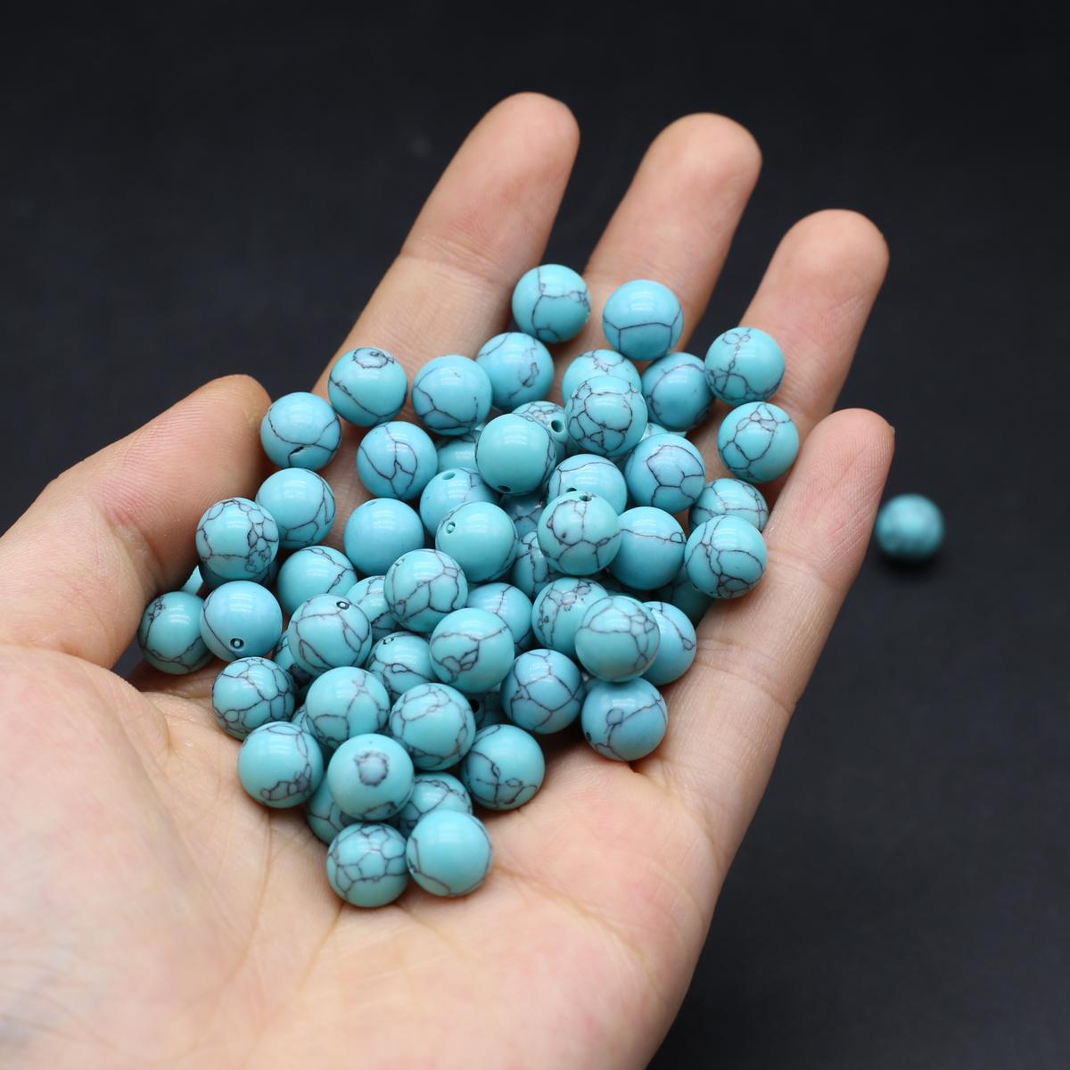 20 шт./упак. натуральный камень кристалл полуотверстие круглый шар свободные бусины — фото 7