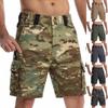 Herren Cargoshorts Mehrere Taschen Stoff Outdoor Utility Shorts Verstellbarer Bund Design
