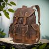 Li Shen Retro Waxed Canvas & Leather Backpack