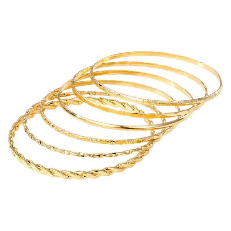 Jewelry, Rhombus Twist Glossy Bracelet Set, Irregular Punk Bracelet Set