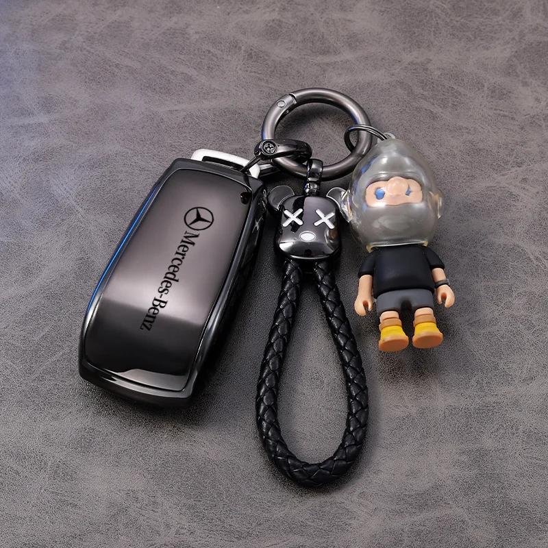 RPO5 Car Key Fob Cover Case Keychain Holder For Mercedes Benz Accessories A200 C180 C200 C300 GLA250 GLC300 GLE400 GLE500