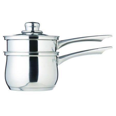 Bain-marie - Kitchen Craft - KCCVPOR - Acier Inoxydable - 2 Pièces - Couvercle En Verre Trempé
