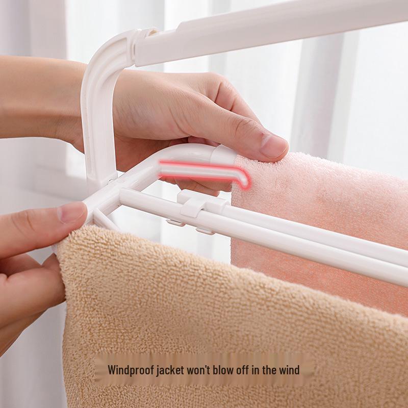 Large Foldable Coat Rack for Quilts, Towels, Sheets, and Clothes - Multi-Functional, Retractable Drying Hanger
