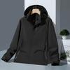 Jacket Men's Spring and Autumn Men's Autumn and Winter Solid Color Jacket Outdoor Long-sleeved Hooded Casual Sports