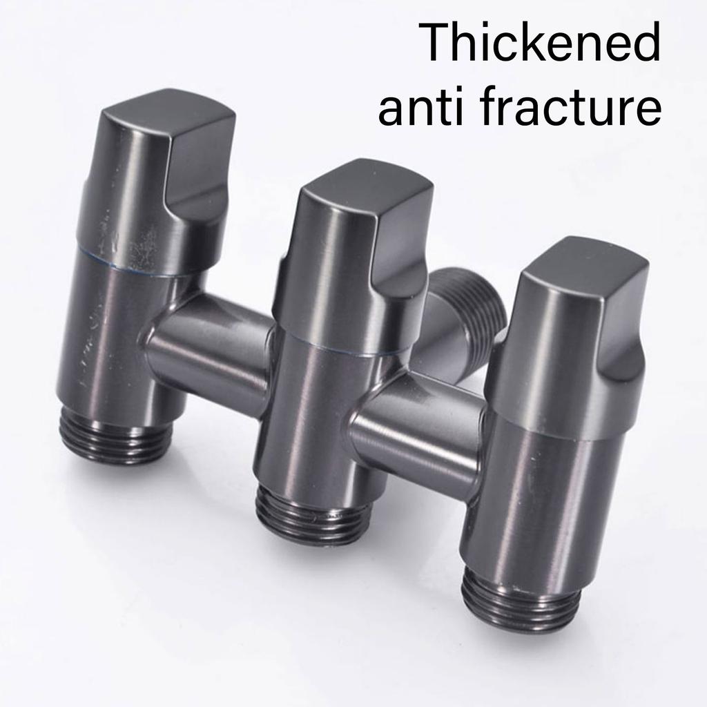 3 Way Water Diverter Valves Steel Quick Connect Splitter Versatile 3 Way Water Distributor for Kitchen Bathroom Garden