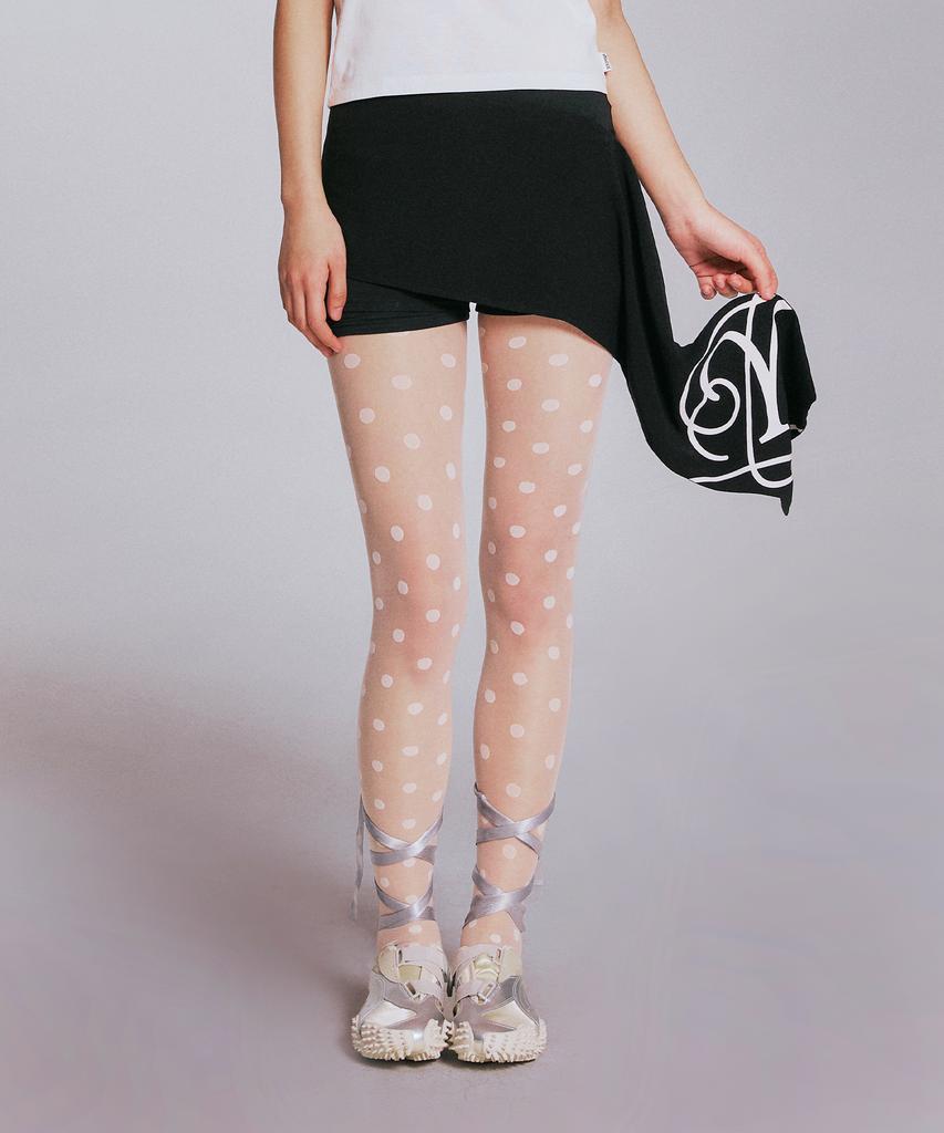 YOUHEE Slogan Skirt Pants_Black
