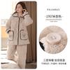 Coral Fleece Pajamas Women'S Winter Fleece Thickened Three-Layer Padded Set Women'S Thermal Loungewear
