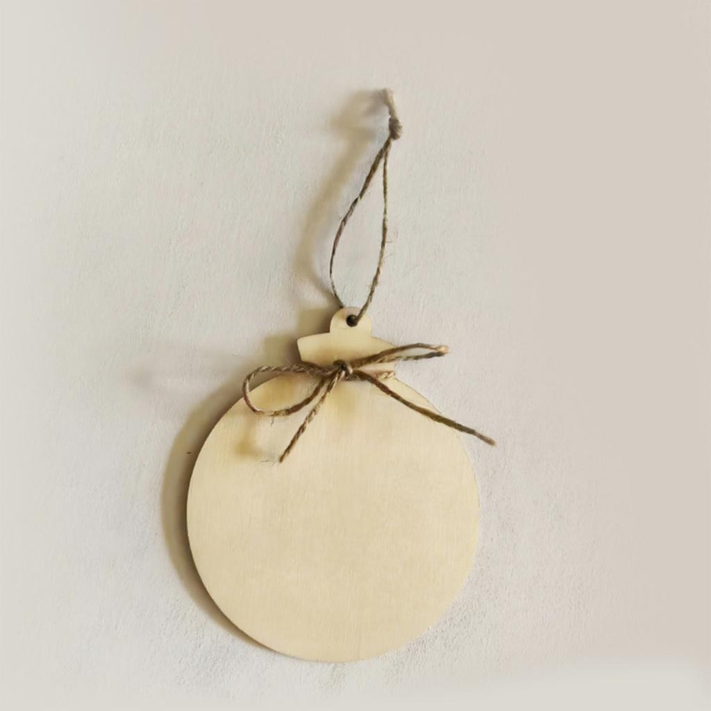Christmas Wooden Ornaments with Pre-Drilled Holes for DIY Crafts Unpainted Wood Slices to Decorate and Personalize
