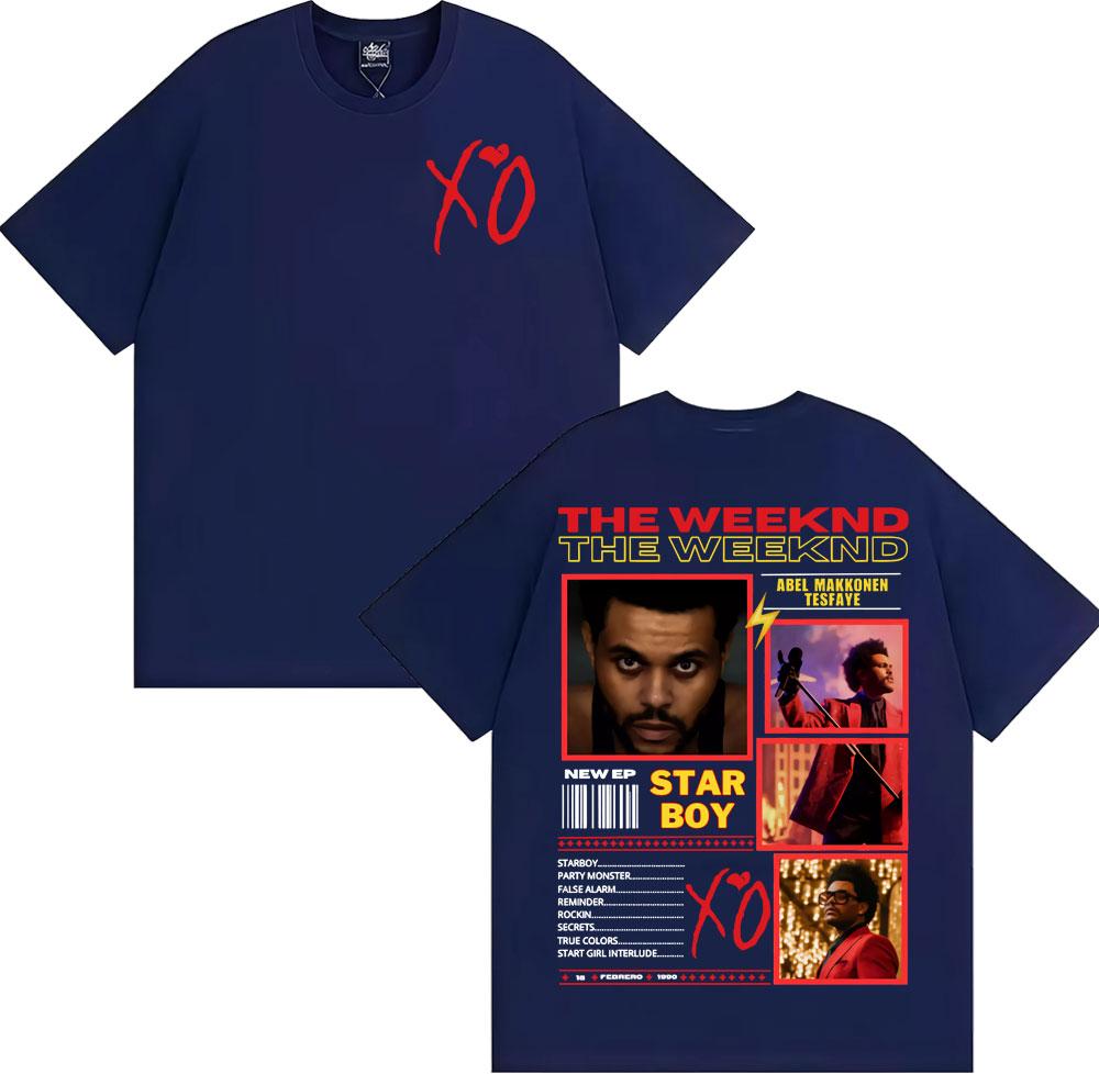 Rapper The Weeknd Xo Album Tour 2025 Grafické tričko Pánská móda Hip Hop Punk Street Trička Ležérní Bavlněné Oversized Tričko