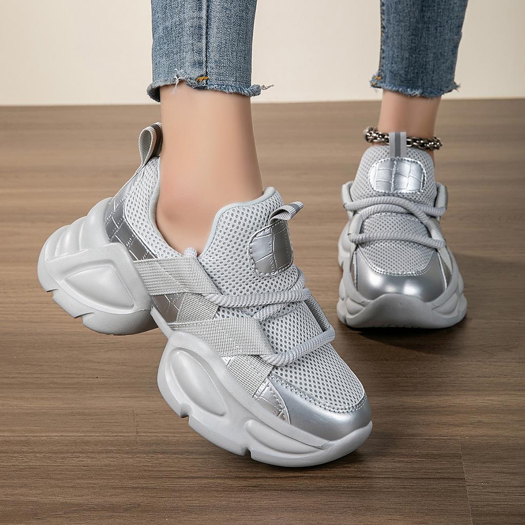 Casual Sports Dad Shoes 36-42 With Thick Soles For Height Trendy Fashion Versatile Sneakers For Women