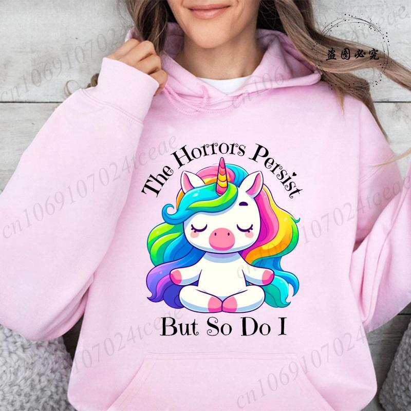 Women Hoodies Funny Unicorn Sarcastic Print Hoodie Fashion Clothing Casual Female Sweatshirts Funny Unicorn Fashion Streetwear