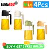 Top 2-in-1 Oil Dispenser Sprayer Pourer Oil Bottle Plastic Oil Container Vaporizer for Kitchen Salad Barbecue Camping Cooking 4