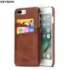 KEYSION Case For iPhone XS Max XR X 8 7 Plus Cover Leather Luxury Wallet Card Slots Back Capa