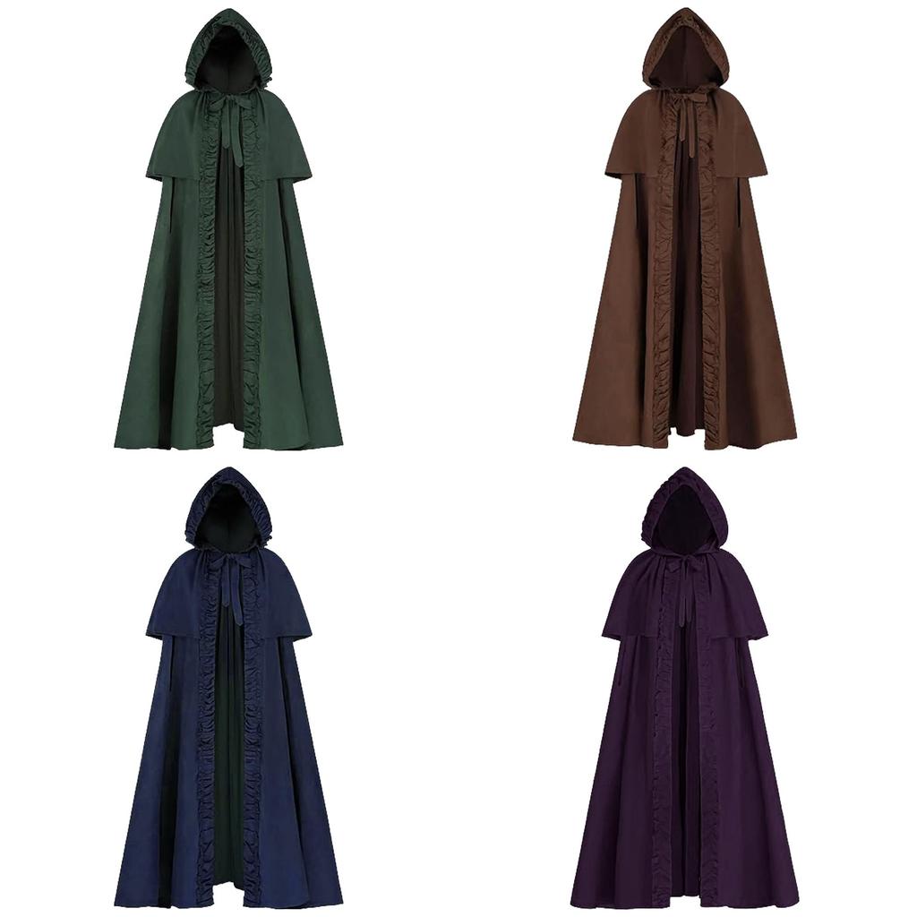 Elf Knight Cape Medieval Role Play Cloak With Polyester Material For Halloween And Theatrical Use