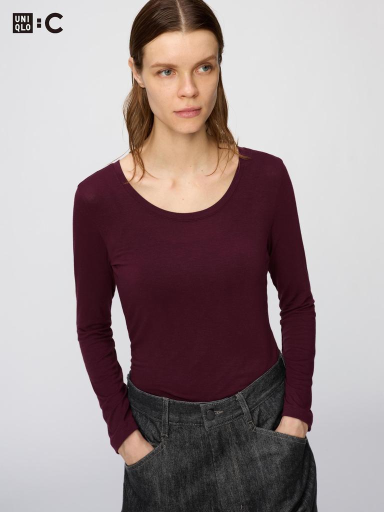 Uniqlo HeaTTech Cashmere Blend U Neck T