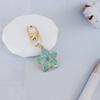 Lovely Sakura Flower Keychain Charm Cute Colored Transparent Flower Keychain Pendant Enamel Bag Hanging Pendent Charms Key Ring